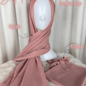 Hijab Niqab Set-Baby Pink