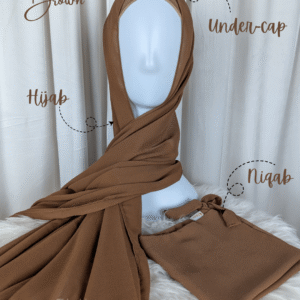 Hijab Niqab Set-Brown
