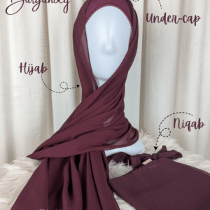 Hijab Niqab Set-Burgundy