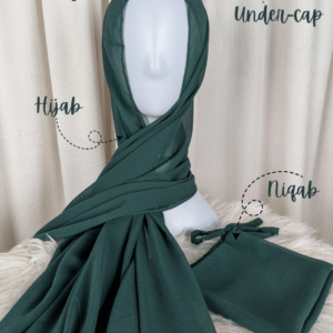 Hijab Niqab Set-Forest Green