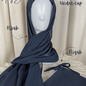 Hijab Niqab Set-Navy Blue