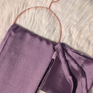 Crinkle Silk Hijab Niqab Set-Lilac