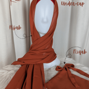 Hijab Niqab Set-Rust