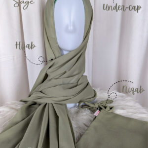 Hijab Niqab Set-Sage
