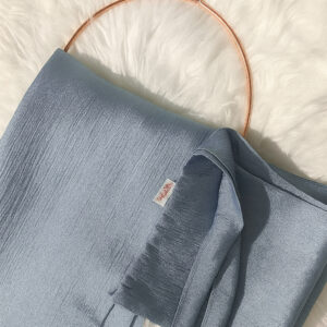 Crinkle Silk Hijab Niqab Set-Ice Blue