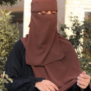 Hard Patti Saudi Niqab Set - Brown