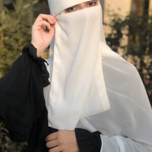 Hard Patti Saudi Niqab Set - White