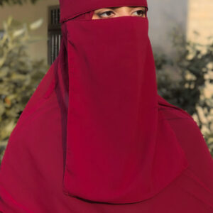 Hard Patti Saudi Niqab - Maroon